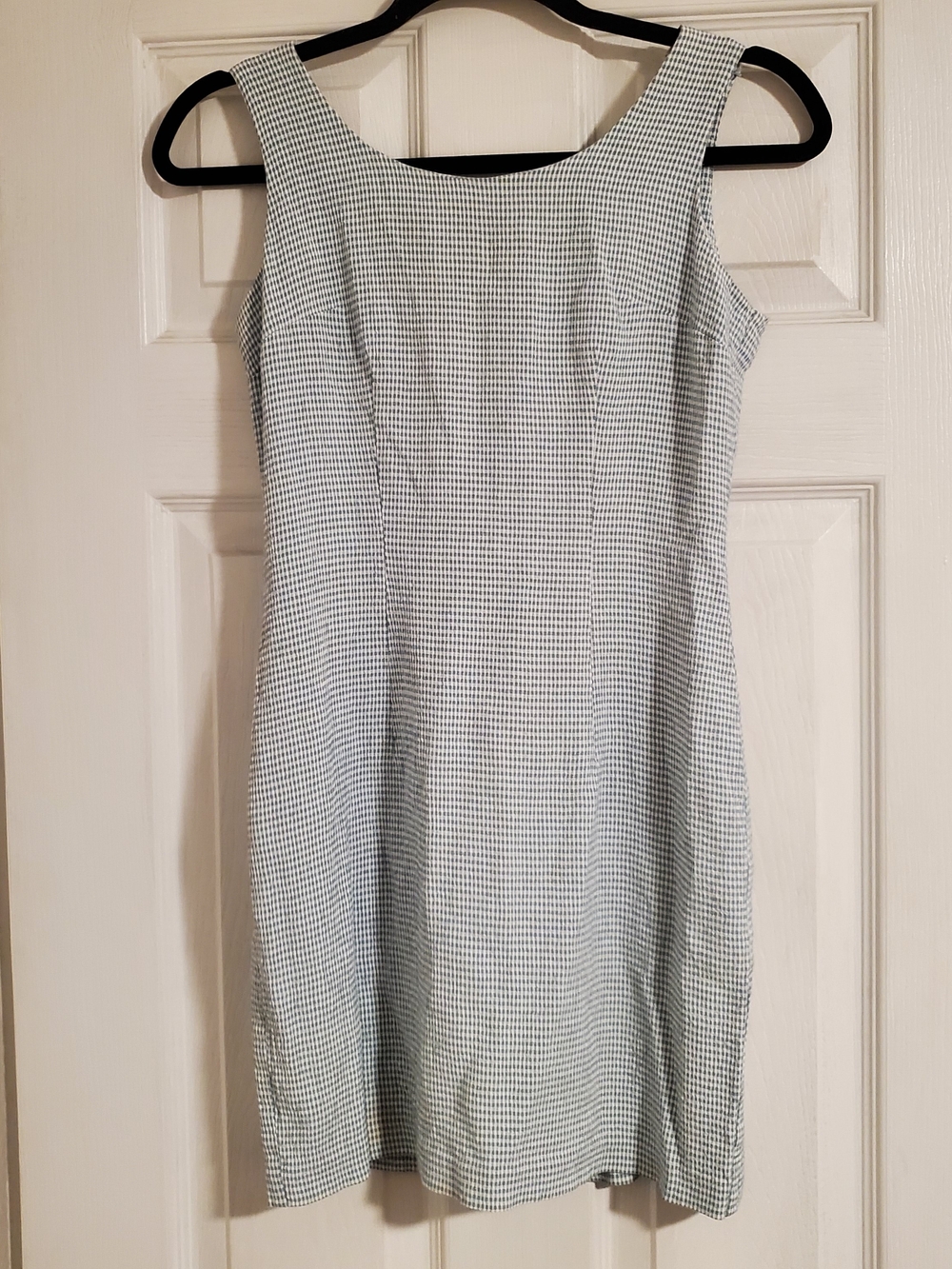All That Jazz Black and White Checked Midi Sheath Dress